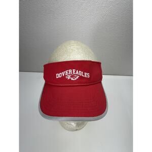 Vitronic Visor Hat Dover Eagles Red White Logo Adjustable Cap